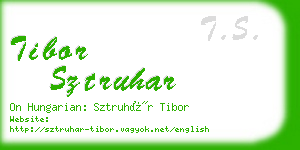 tibor sztruhar business card